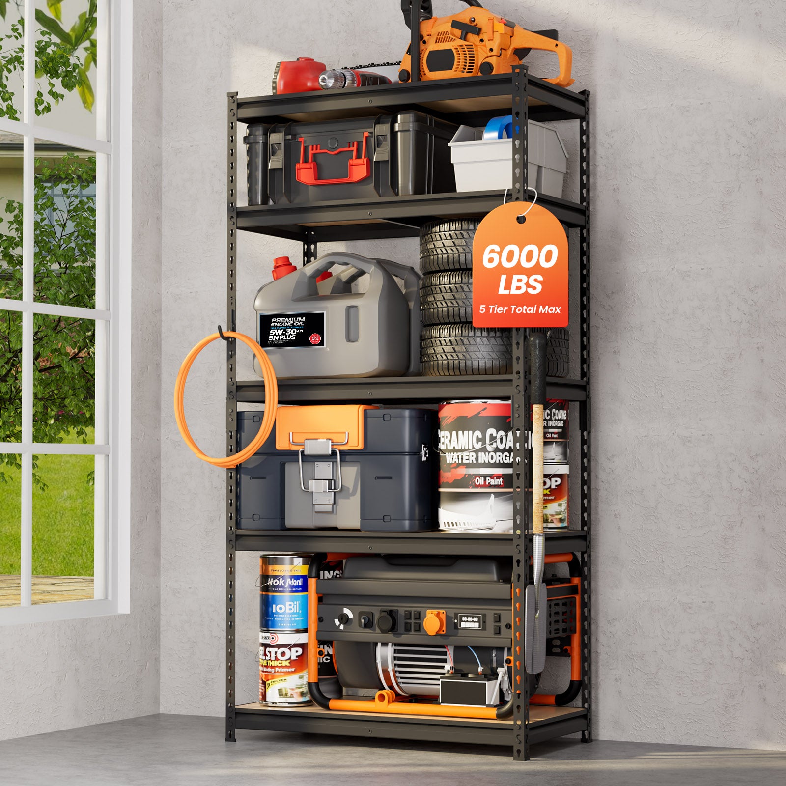 DYNALOAD 6000 LBS Capacity 5-Tier Garage Shelving 36