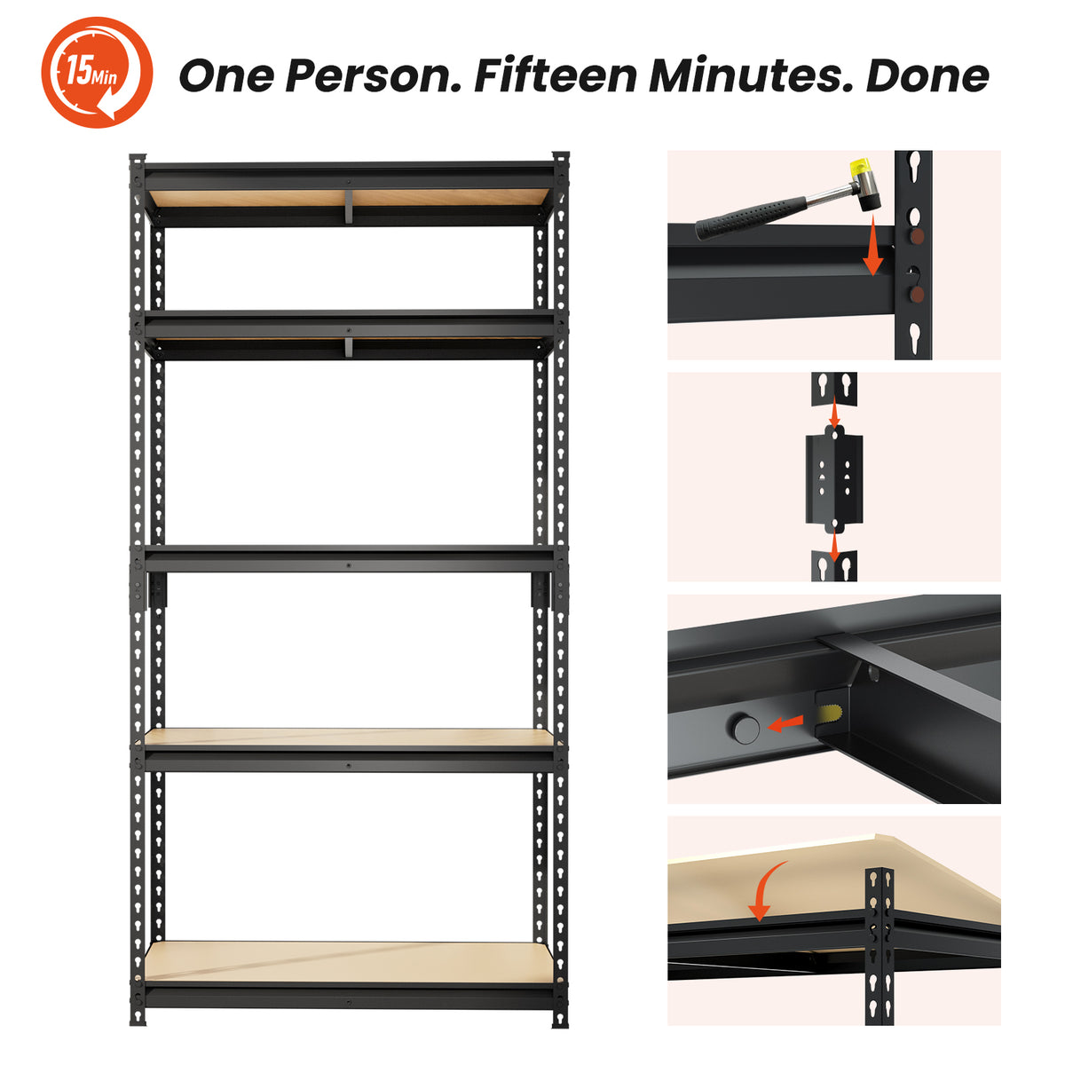 5 Tier Laminated Metal Shelving Unit Adjustable Storage Utility Rack Heavy Duty Shelves For Kitchen Garage Pantry 5 Tier Laminated Metal Shelving Unit Adjustable Storage Utility Rack Heavy Duty Shelves For Kitchen Garage Pantry