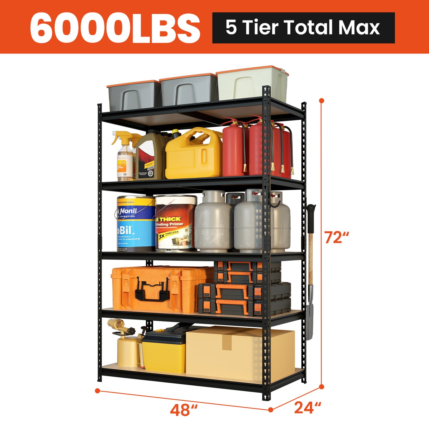 Plastic vs Metal Garage Shelves A side-by-side comparison of a sagging plastic shelf and a sturdy metal shelf