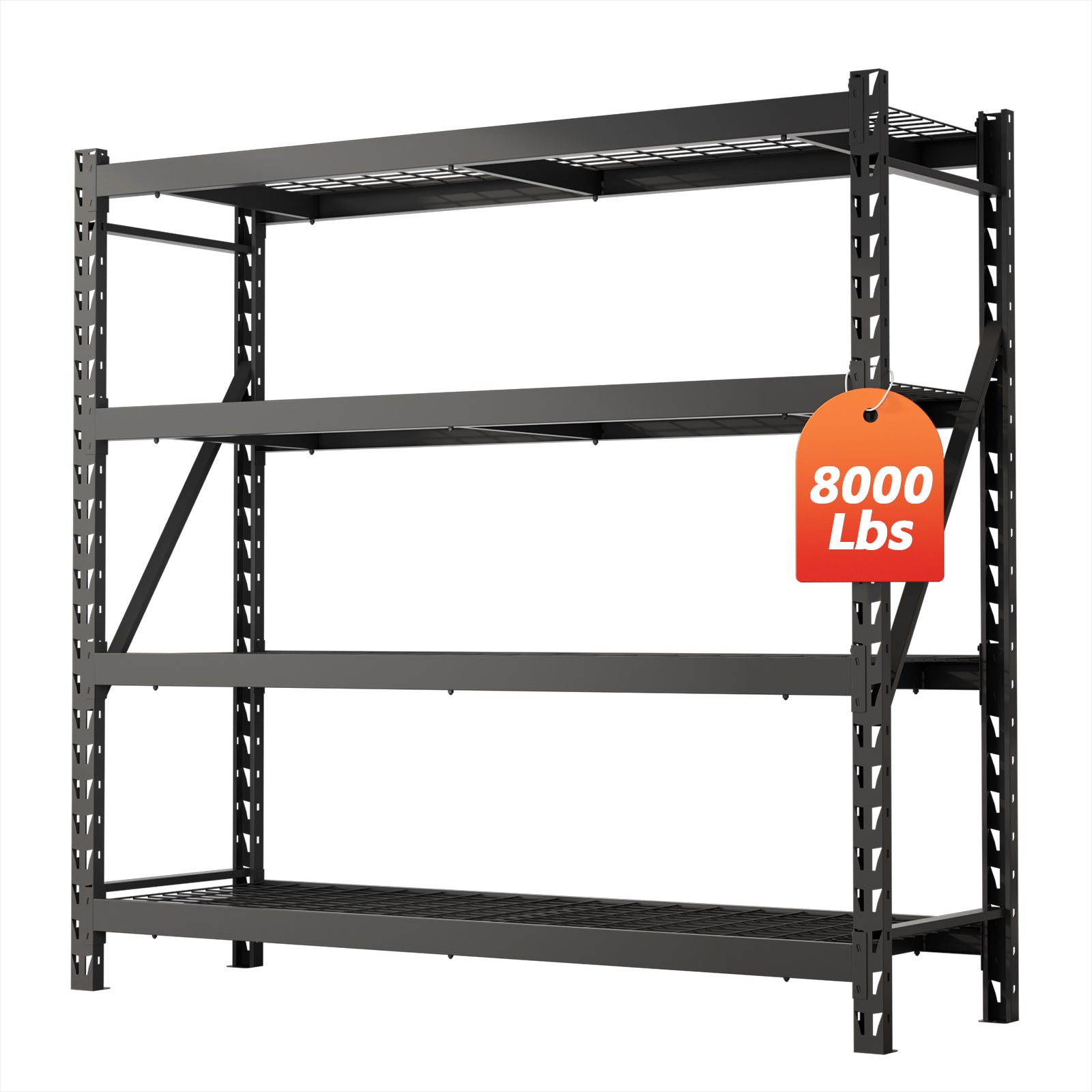 Dynaload DYNALOAD PREMIUM 8000 Lbs Capacity Garage Shelves 4 Tier 77